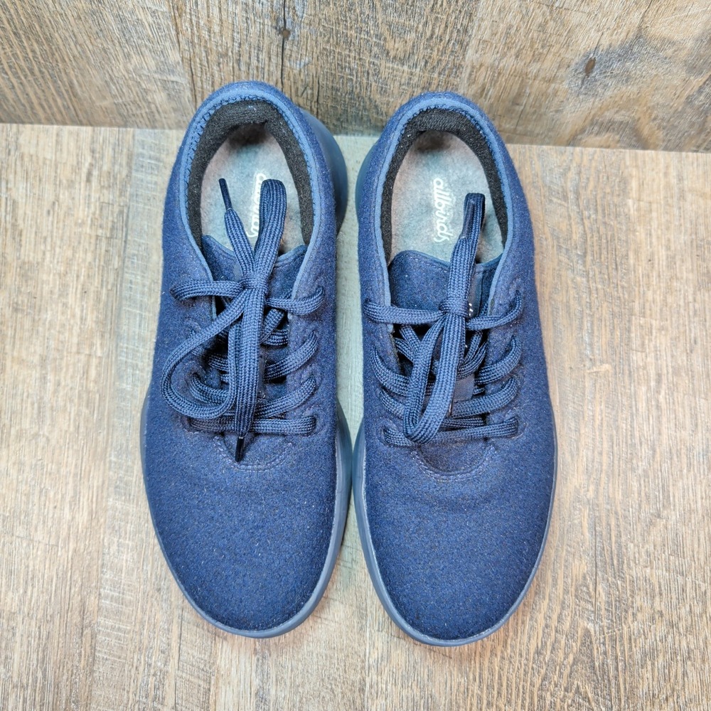 Allbirds Wool Runner 2 WR2 Sneakers All Navy Blue Women's Size 8 Casual Comfort - Picture 5 of 13